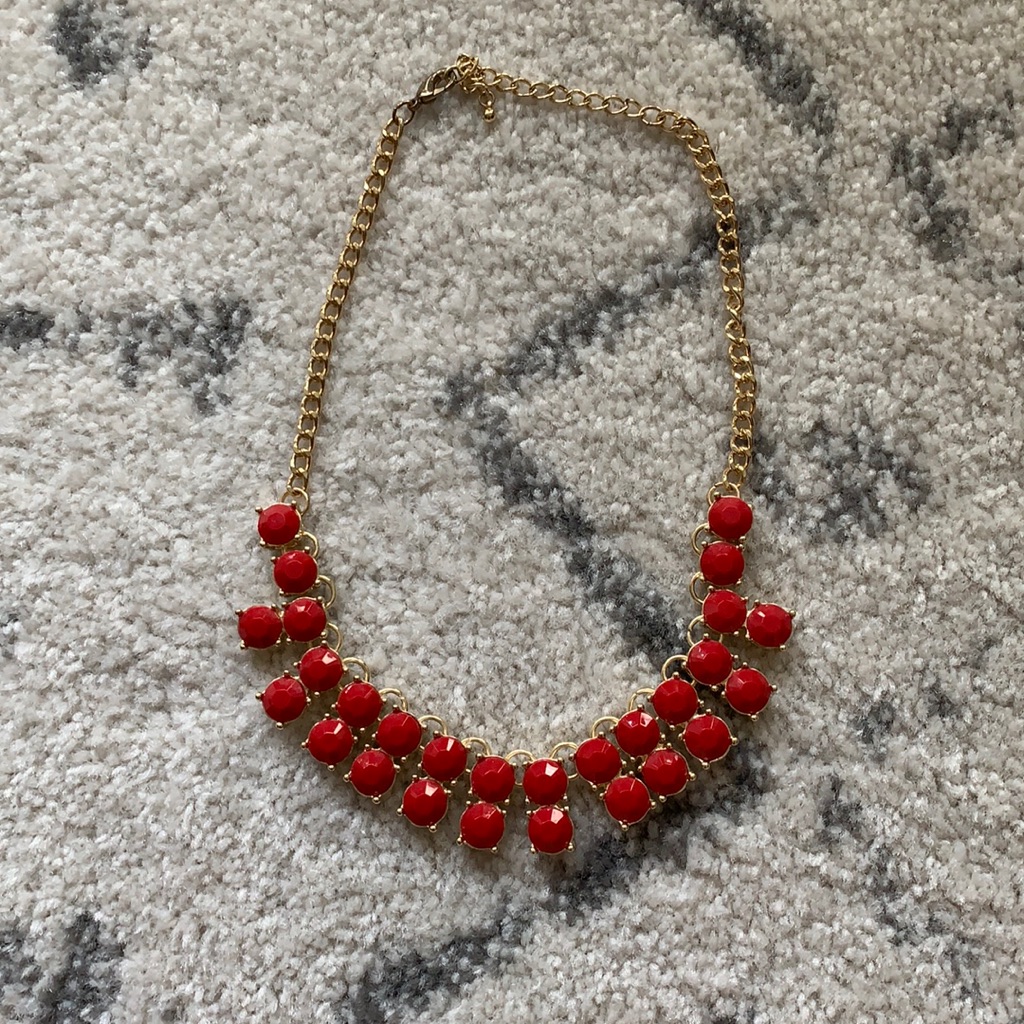 Red Statement Necklace 9$